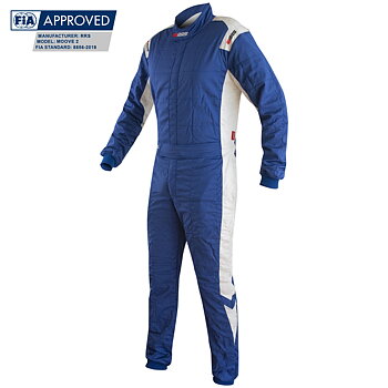RRS MOOVE 2 RACE SUITE - BLUE / WHITE - FIA 8856-2018