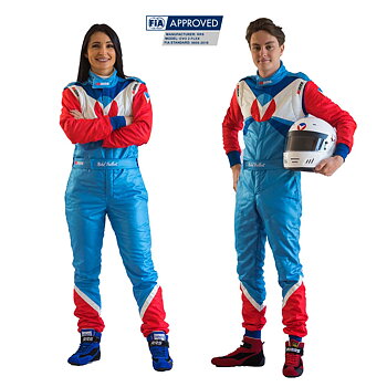 RRS EVO2 MICHEL VAILLANT FIA RACE SUIT - RED/BLUE
