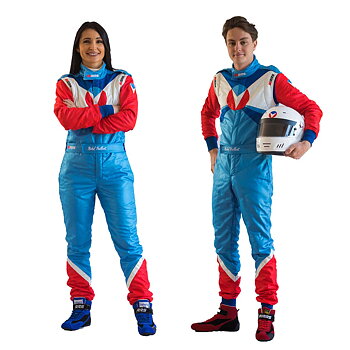 RRS EVO2 MICHEL VAILLANT FIA RACE SUIT - RED/BLUE