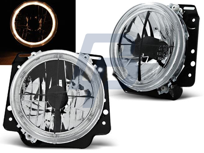 HEADLIGHTS VW GOLF II 2 08.83-08.91 ANGEL EYES CHROME CROSS ZEWN?TRZNE - 2