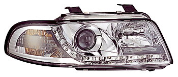 AUDI A4 95-98 HEADLIGHTS SET DRL CLEAR