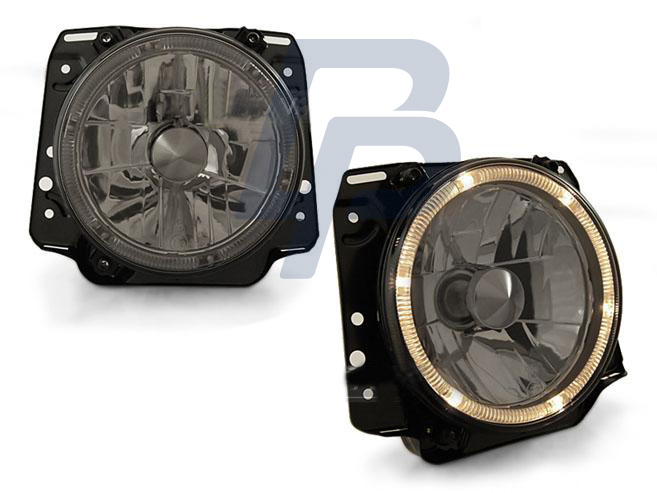 HEADLIGHTS VW GOLF II 2 08.83-08.91 ANGEL EYES SMOKE ZEWN?TRZNE - 2