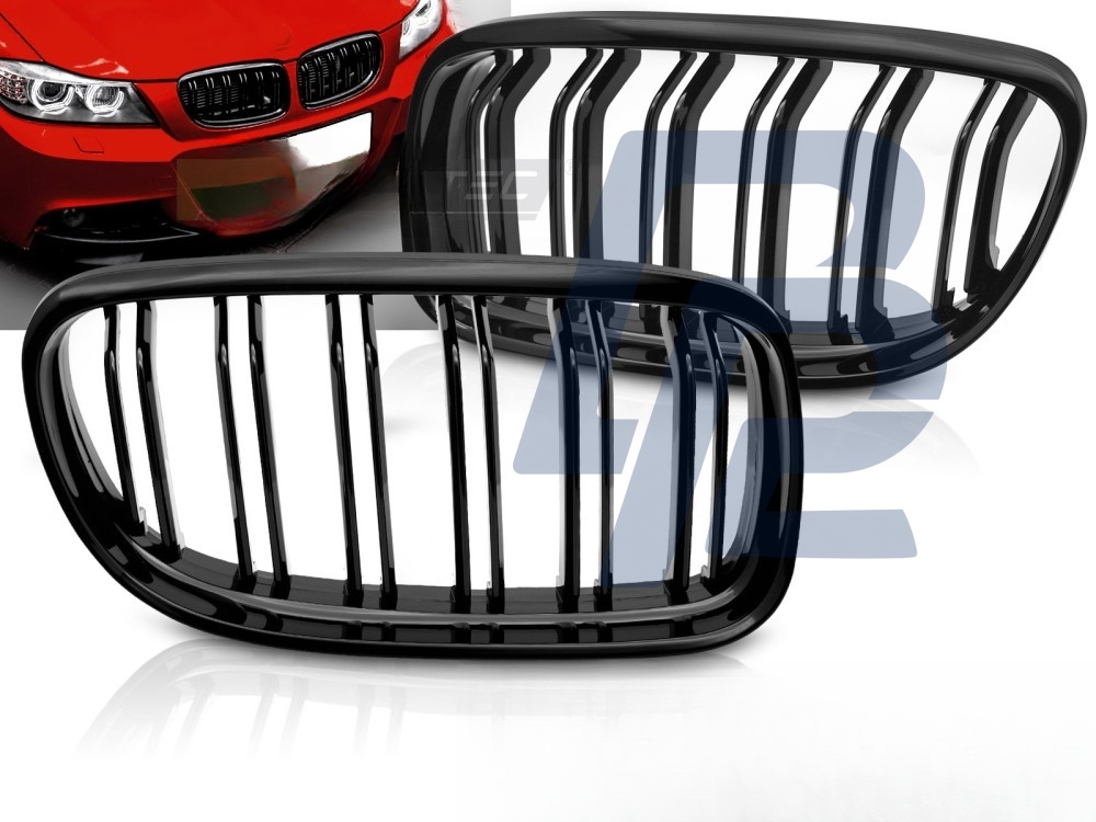 Grille Sport Gloss Black Double-Slat for BMW E90 / E91 LCI 2009–2011 - 4