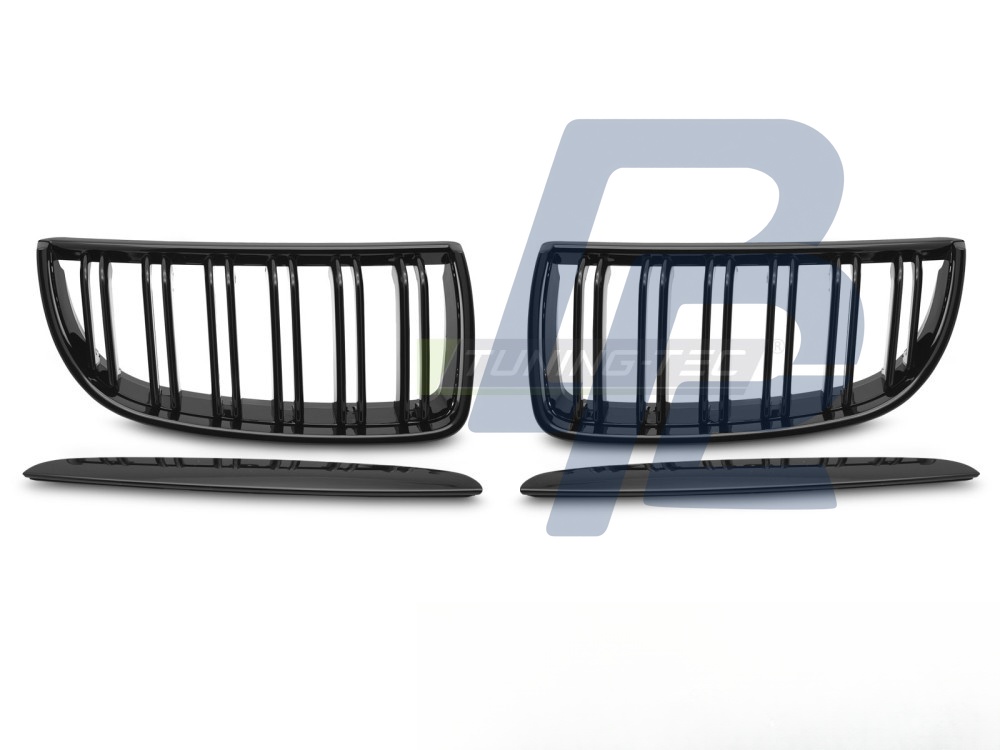 Grille Sport Gloss Black Double-Slat for BMW E90 / E91 2005–2008 - 5