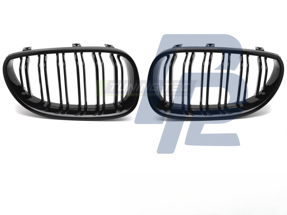 Grille Sport Gloss Black Double-Slat for BMW E60 / E61 2003–2010 - 3