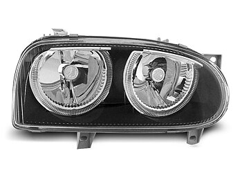 HEADLIGHTS VW GOLF 3 09.91-08.97 ANGEL EYES BLACK