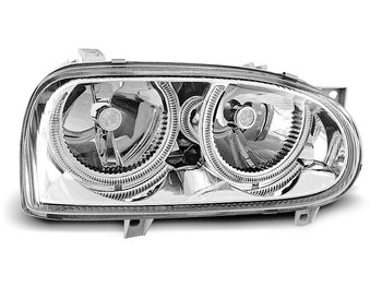 HEADLIGHTS VW GOLF 3 09.91-08.97 ANGEL EYES CHROME