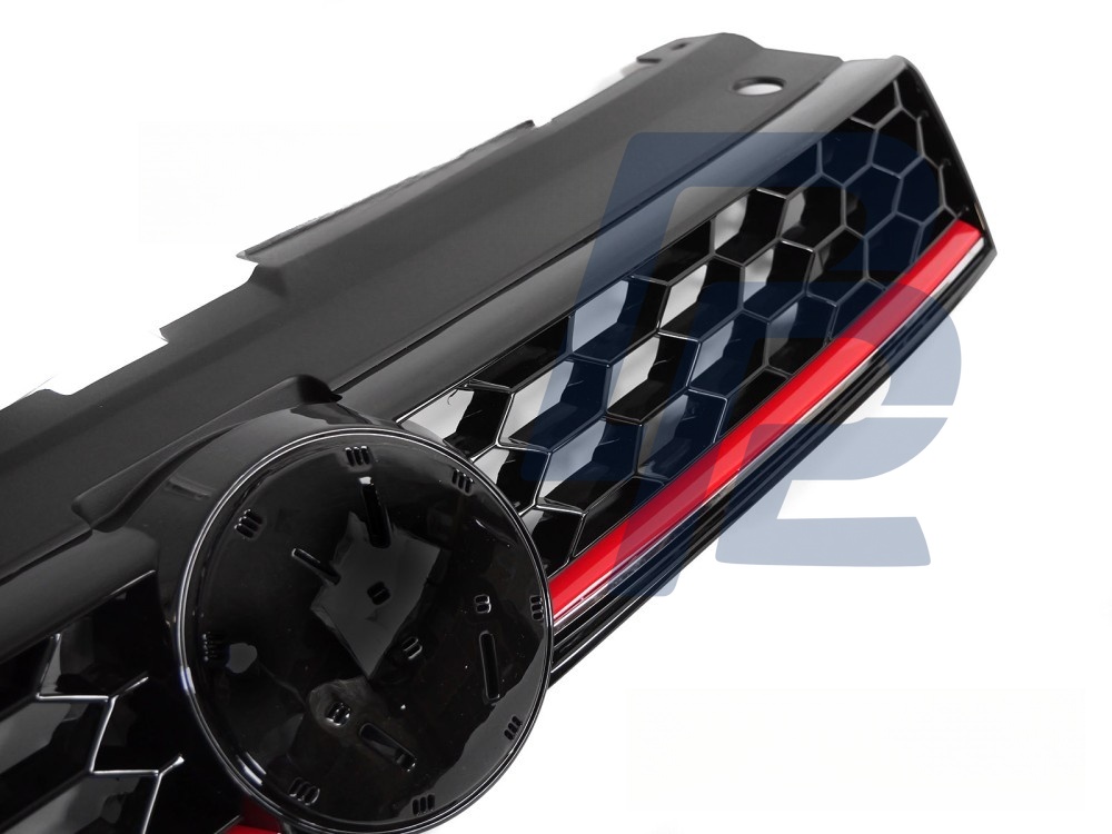 Grille Sport Style Gloss Black with Red Line for VW Polo 6R 2009–2017 - 4