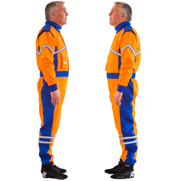 RRS RACE OFFICIAL SUIT ORANGE/BLUE - 4