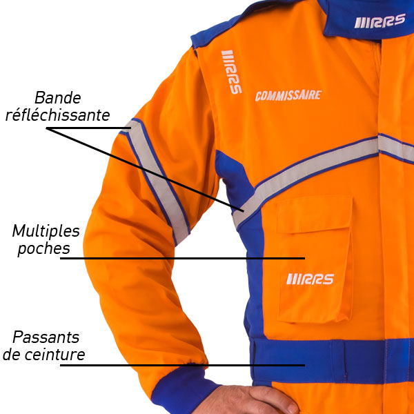 RRS RACE OFFICIAL SUIT ORANGE/BLUE - 5