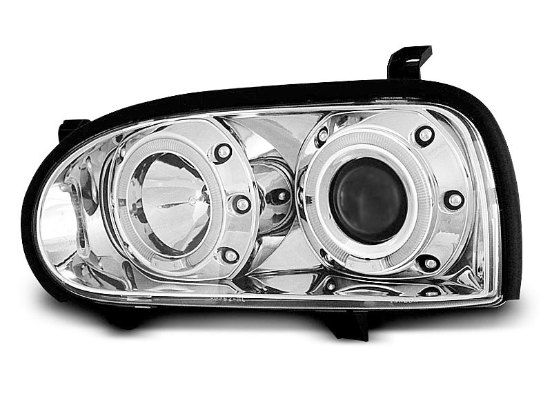 HEADLIGHTS VW GOLF 3 09.91-08.97 ANGEL EYES CHROME