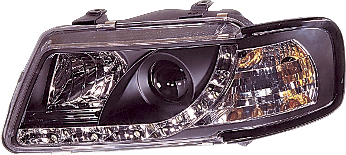 AUDI A3 8L 96-00 HEADLIGHTS SET DRL BLACK