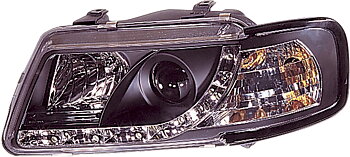AUDI A3 8L 96-00 HEADLIGHTS SET DRL BLACK