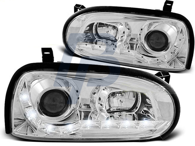 HEADLIGHTS VW GOLF 3 09.91-08.97 DAYLIGHT CHROME - 2