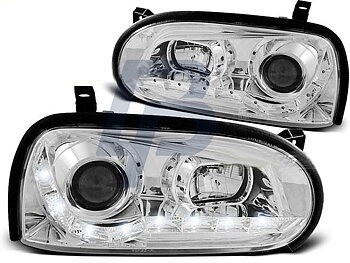 HEADLIGHTS VW GOLF 3 09.91-08.97 DAYLIGHT CHROME