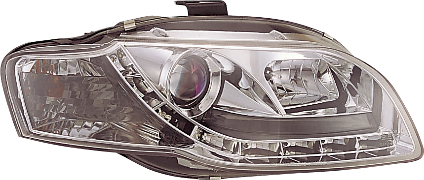 AUDI A4 B7 05-08 HEADLIGHTS SET DRL CLEAR (ELECTRIC)