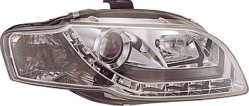 AUDI A4 B7 05-08 HEADLIGHTS SET DRL CLEAR (ELECTRIC)