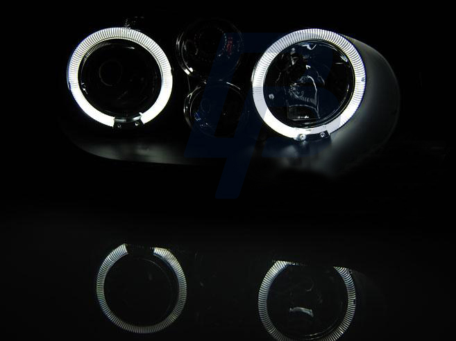 HEADLIGHTS VW GOLF 4 09.97-09.03 ANGEL EYES BLACK - 2