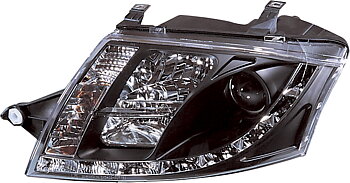 AUDI TT 99-06 STRÅLKASTARE SET DRL SVARTA