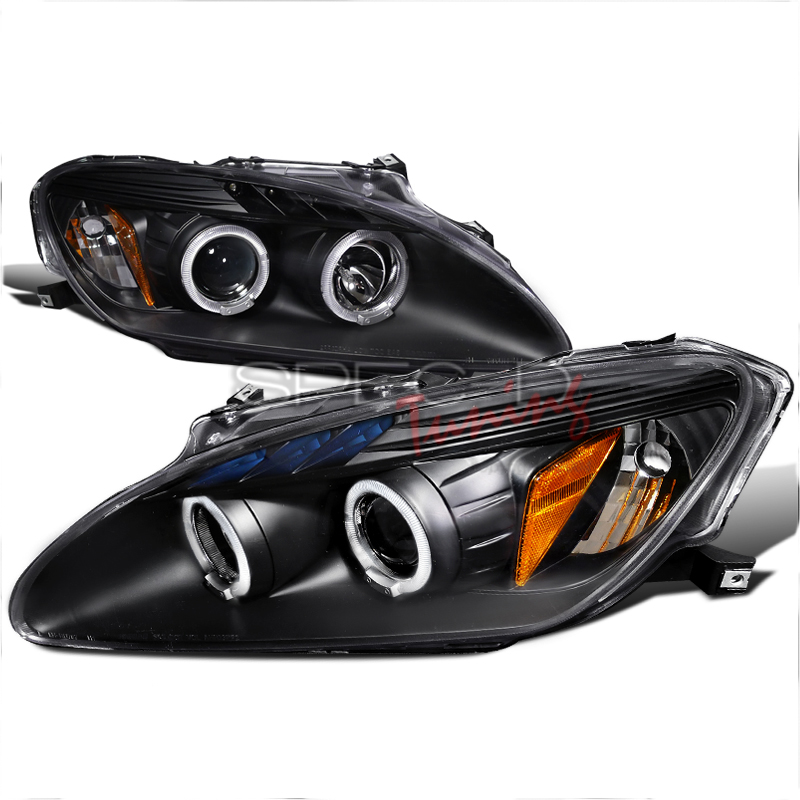 HONDA S2000 00-03 AP1 BLACK PROJECTOR HEADLIGHTS +ANGEL EYES