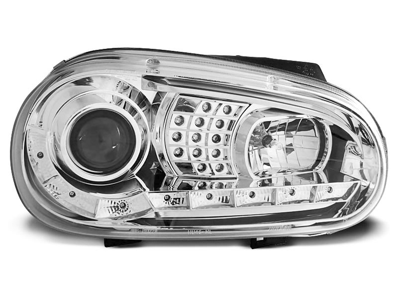 HEADLIGHTS VW GOLF 4 09.97-09.03 DAYLIGHT CHROME