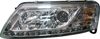 AUDI A6 4F 04-08 HEADLIGHTS SET CLEAR