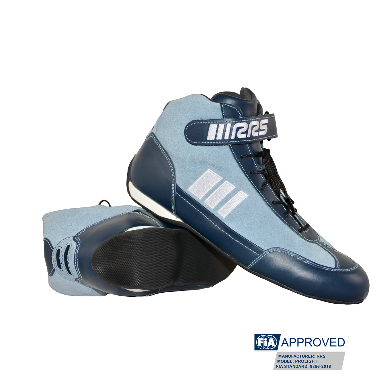 RRS PROLIGHT SKY BLUE RACING BOOTS - FIA 8856-2018
