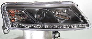 AUDI A6 4F 04-08 HEADLIGHTS SET DRL BLACK