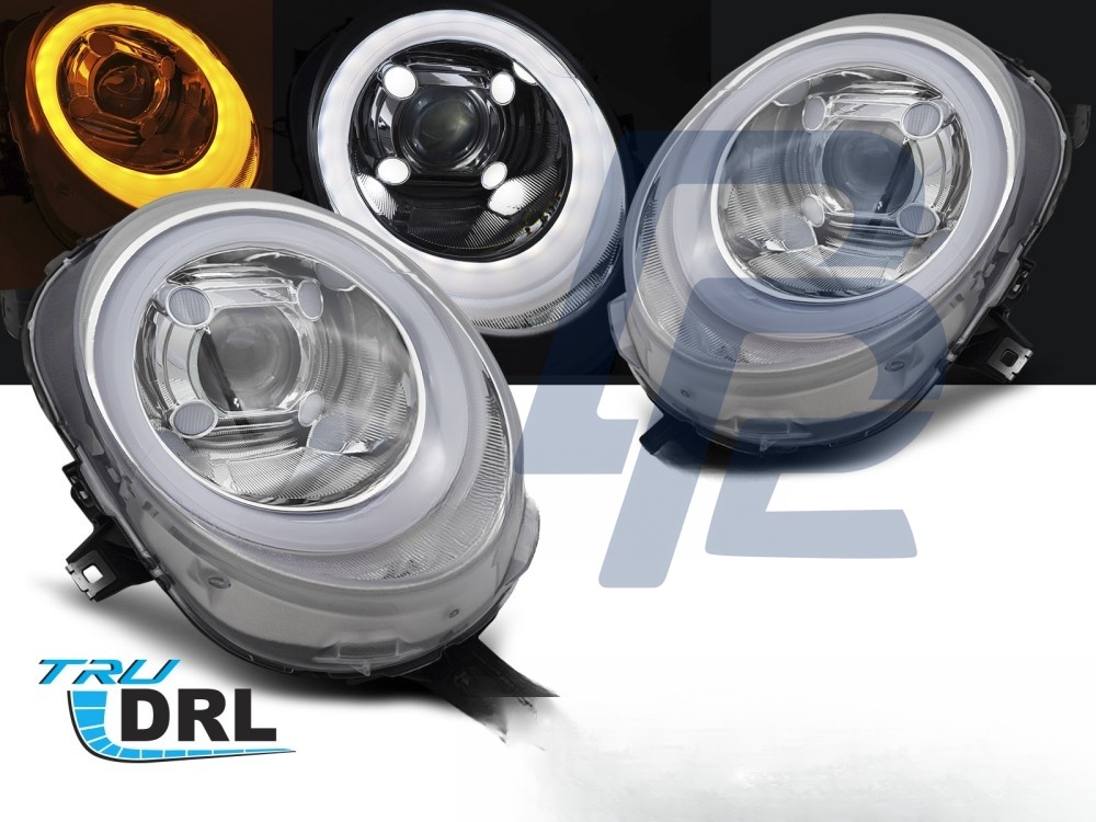 Headlights Tube Light Chrome DRL for Mini (Cooper) F55 / F56 / F57 2014–2017 - 2