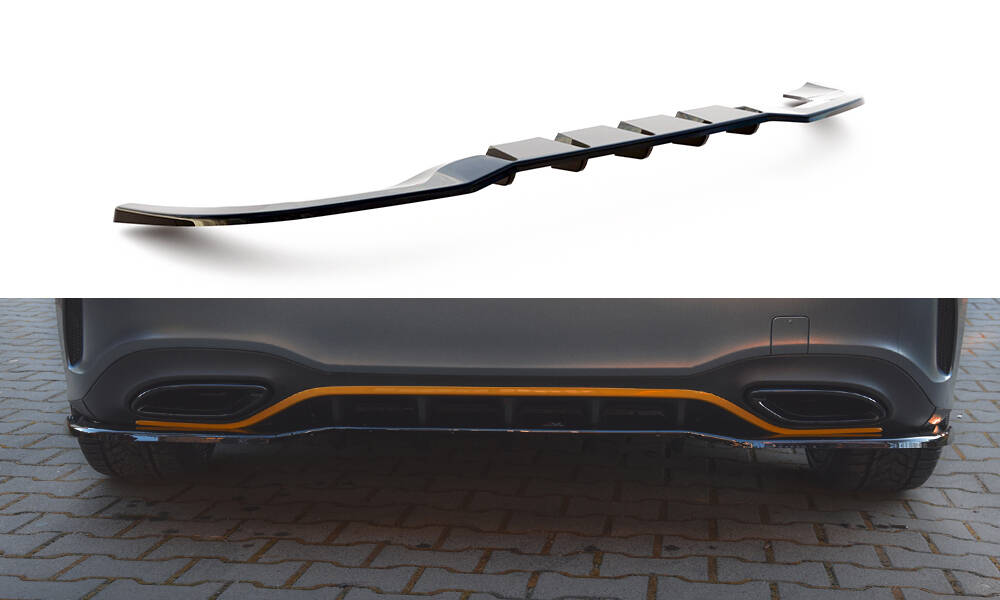 Central Rear Splitter (Vertical Bars) Mercedes-Benz A Hatchback AMG Line W177