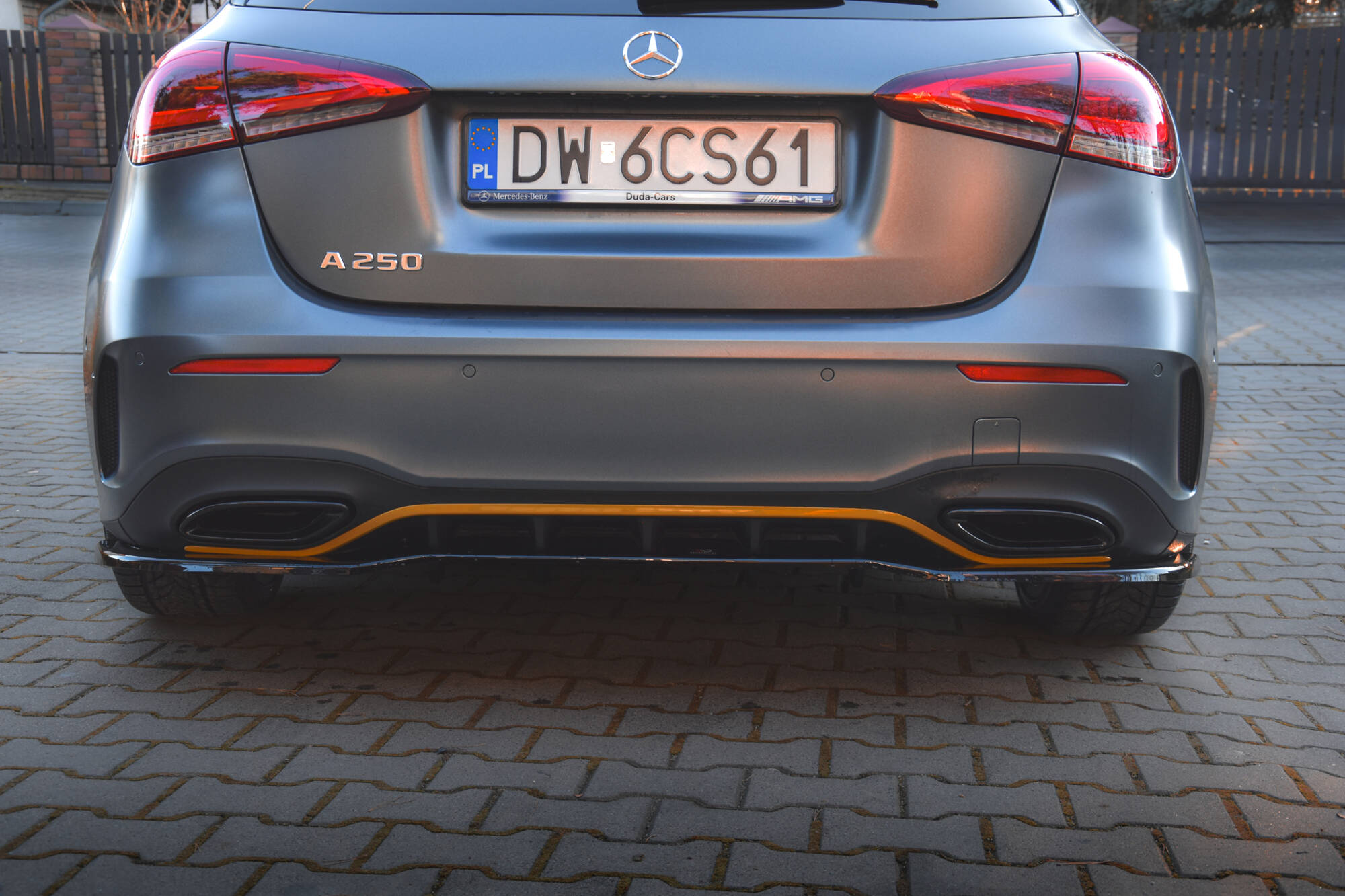Central Rear Splitter (Vertical Bars) Mercedes-Benz A Hatchback AMG Line W177 - 3