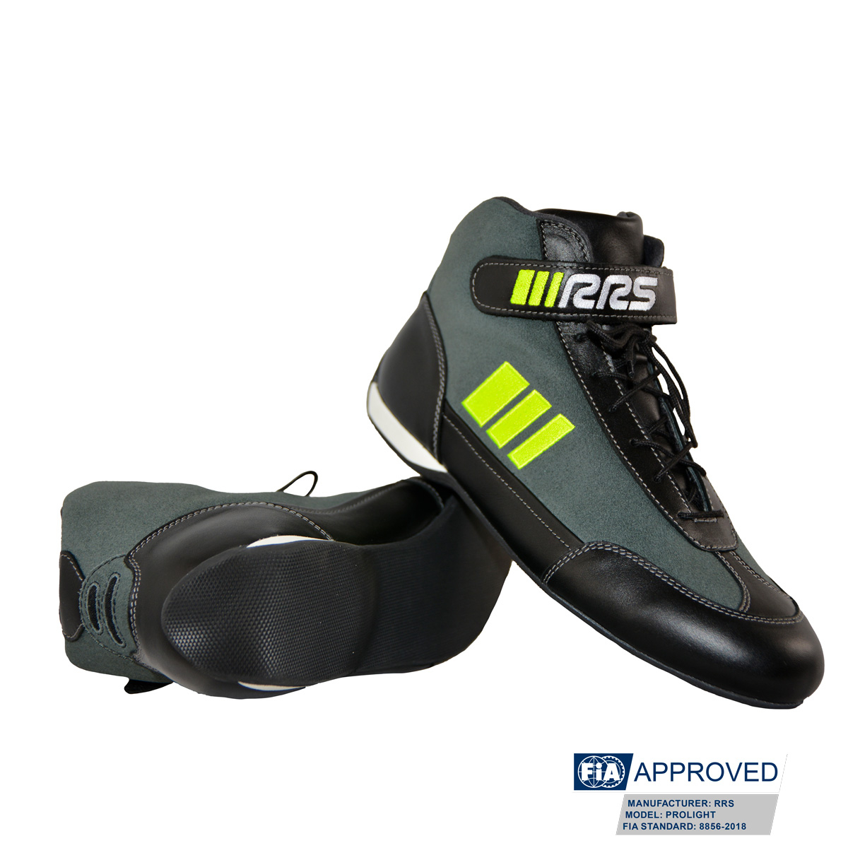 RRS PROLIGHT ACID YELLOW RACING BOOTS - FIA 8856-2018