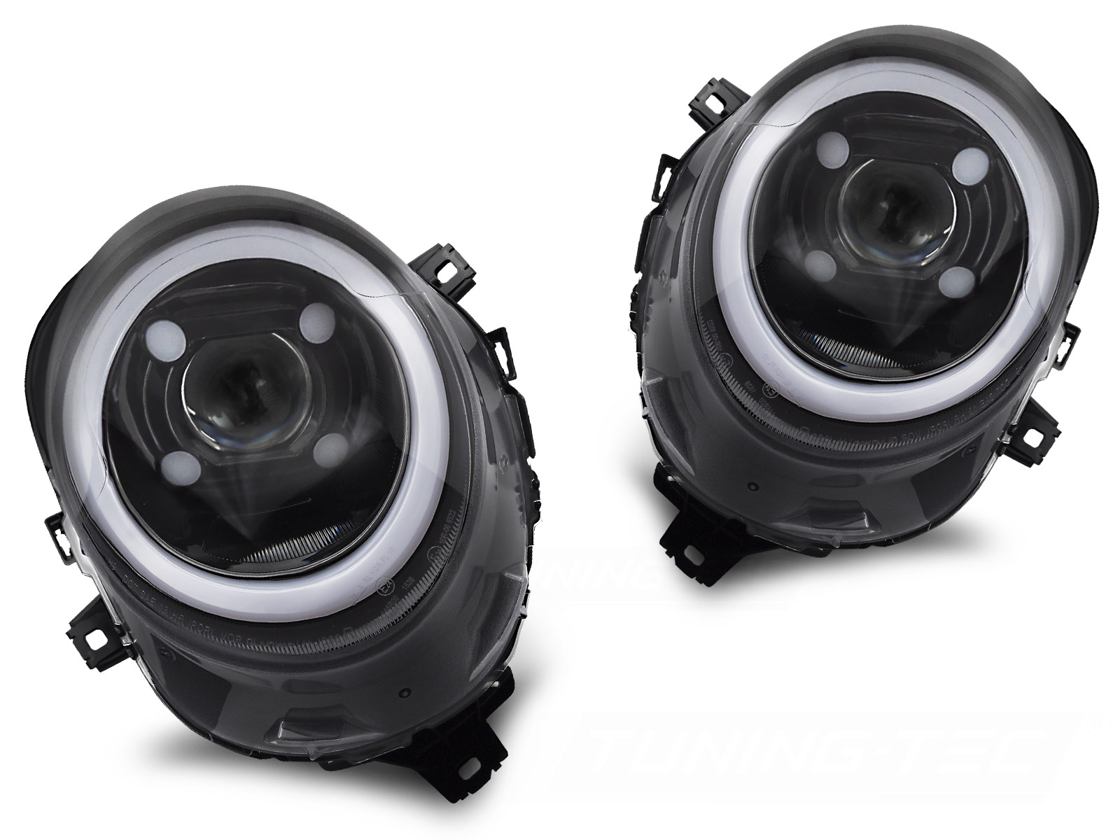 STRÅLKASTARE TUBE LIGHT BLANK SVART DRL TILL MINI (COOPER) F55 / F56 / F57 2014-2017