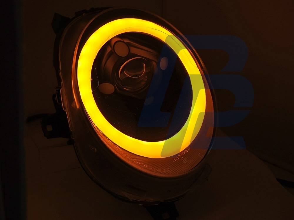 Headlights Tube Light Gloss Black DRL for Mini (Cooper) F55 / F56 / F57 2014–2017 - 4
