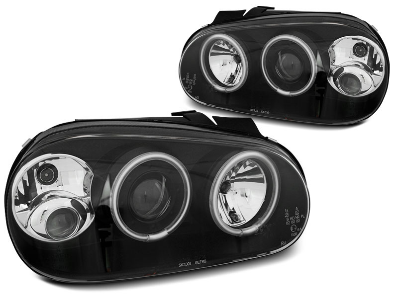 HEADLIGHTS VW GOLF 4 09.97-09.03 ANGEL EYES CCFL BLACK
