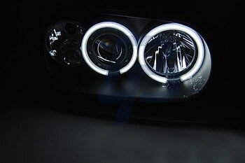 STRÅLKASTARE VW GOLF 4 09.97-09.03 ANGEL EYES CCFL SVARTA