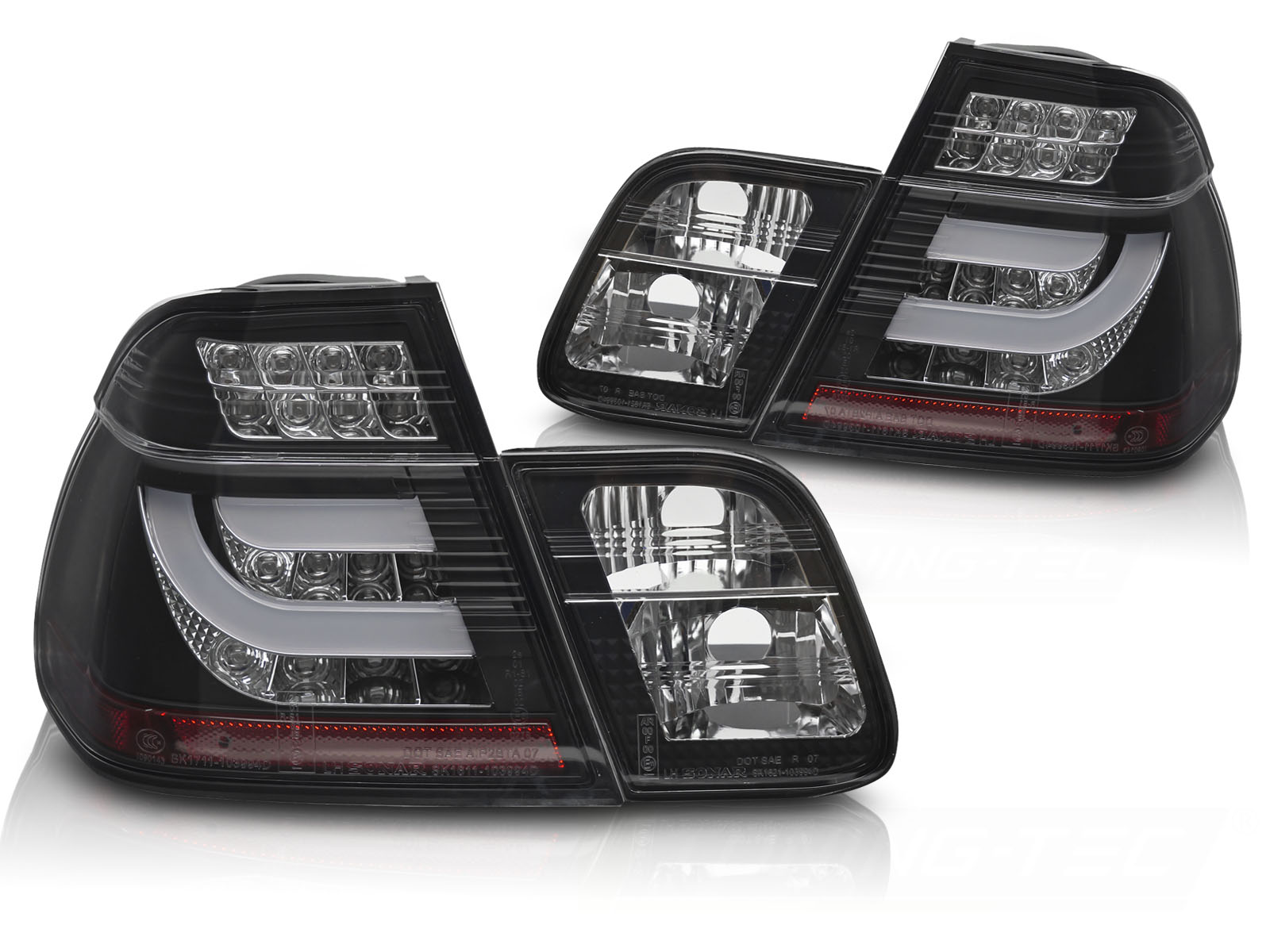 LED-BAKLYKTOR SVART TILL BMW E46 1998-2001 SEDAN