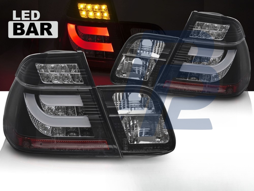 LED Tail Lights Black for BMW E46 1998–2001 Saloon - 2