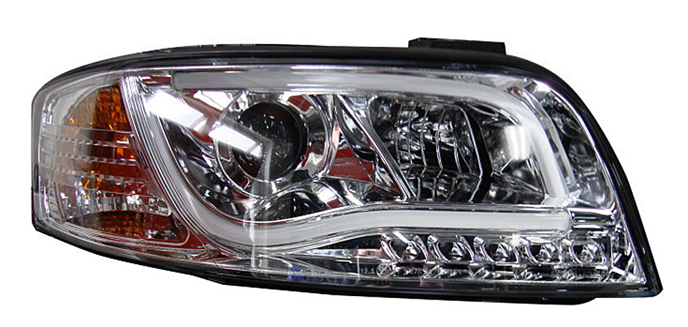 AUDI A6 01-04 STRÅLKASTARE SET DRL KLARA
