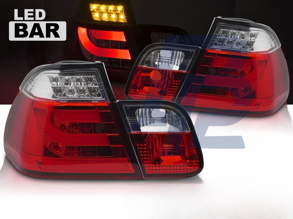 LED Tail Lights Red/Clear for BMW E46 1998–2001 Saloon - 2