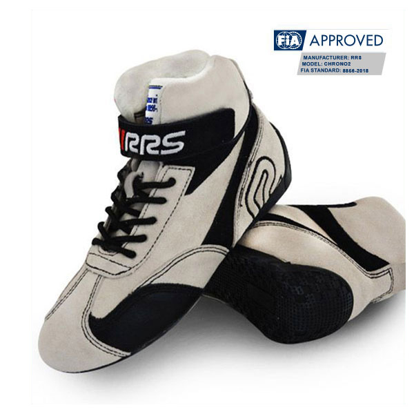 RRS WHITE RACING BOOTS - FIA 8856-2018 - 2