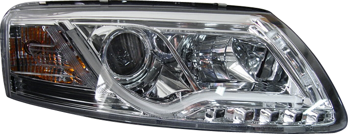 AUDI A6 4F 04-08 HEADLIGHTS SET DRL CLEAR