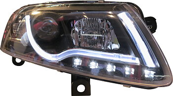 AUDI A6 4F 04-08 HEADLIGHTS SET DRL BLACK