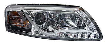 AUDI A6 4F 04-08 HEADLIGHTS SET DRL CLEAR