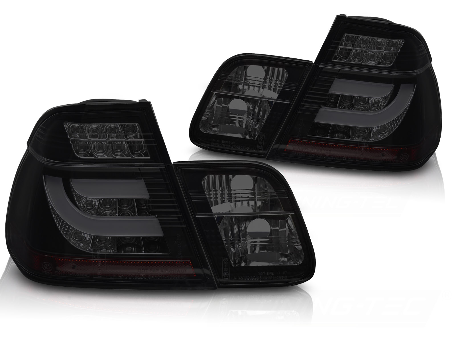 LED-BAKLYKTOR SVART TONAD TILL BMW E46 2001-2005 SEDAN