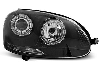 STRÅLKASTARE VW GOLF 5 10.03-09 ANGEL EYES SVARTA