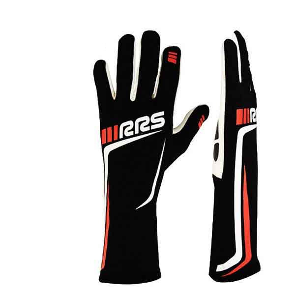 GRIP 2 RACING GLOVES - BLACK LOGO RED - FIA 8856-2018