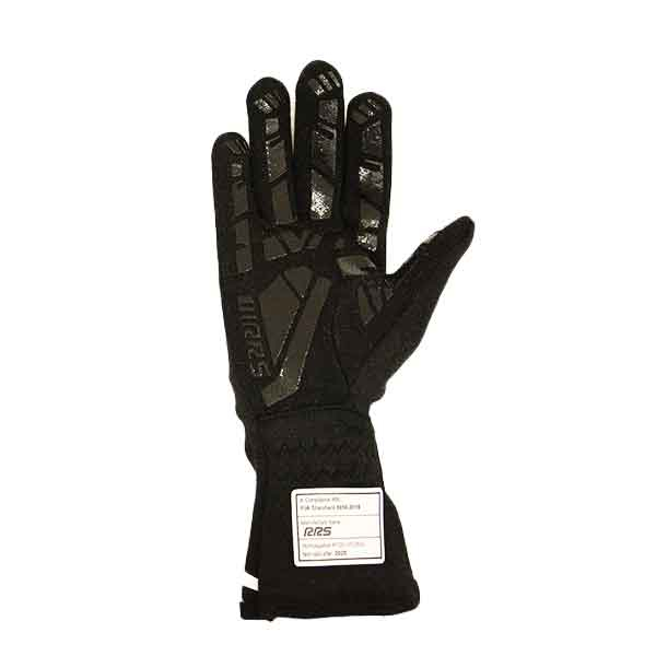 GRIP 2 RACING GLOVES - BLACK LOGO RED - FIA 8856-2018 - 3