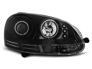 STRÅLKASTARE VW GOLF 5 10.03-09 ANGEL EYES CCFL SVARTA