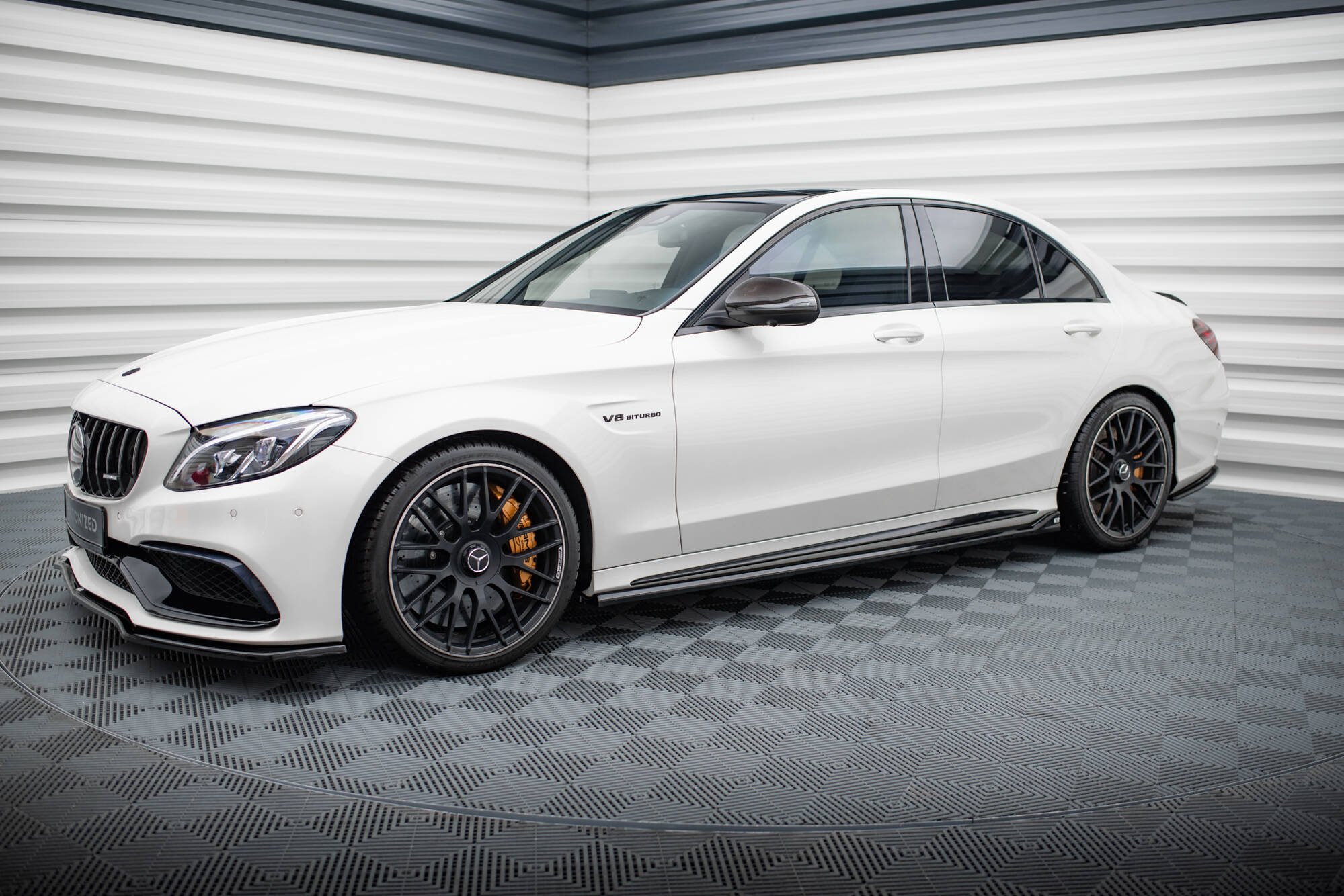 Side Skirts Diffusers V.2 Mercedes-AMG C63 Sedan / Estate W205 / S205 - 2